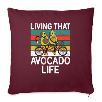 Avocado Gifts - Sofa pillowcase 17,3'' x 17,3'' (45 x 45 cm) - burgundy - Front