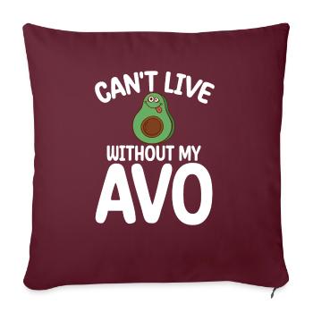 Avocado Gifts - Sofakissenbezug 45 x 45 cm - Burgunderrot - Vorne