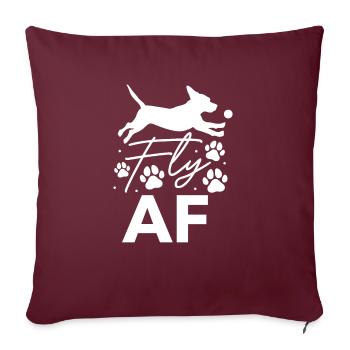Flyball Canine Sport Agility Parcour Dog - Sofakissenbezug 45 x 45 cm - Burgunderrot - Vorne