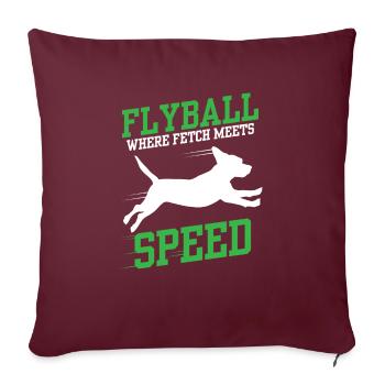 Flyball Canine Sport Agility Parcour Dog - Sofakissenbezug 45 x 45 cm - Burgunderrot - Vorne