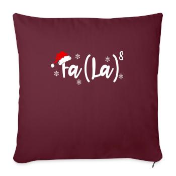 Drôle de Noël professeur de mathématiques Fa La8 équations - Housse de coussin décorative 45 x 45 cm - bordeaux - Devant