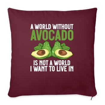 Avocado Gifts - Sofa pillowcase 17,3'' x 17,3'' (45 x 45 cm) - burgundy - Front