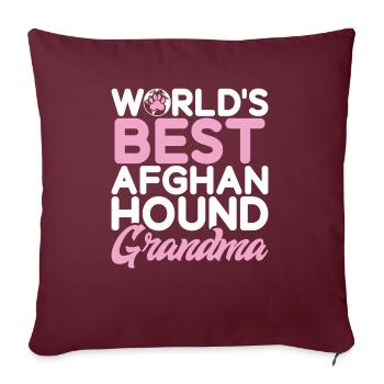 Cadeaux pour les chiens afghans - Housse de coussin décorative 45 x 45 cm - bordeaux - Devant