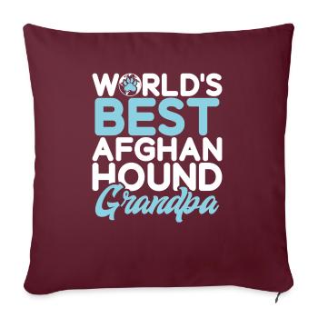 Afghan Hound Gifts - Sofakissenbezug 45 x 45 cm - Burgunderrot - Vorne