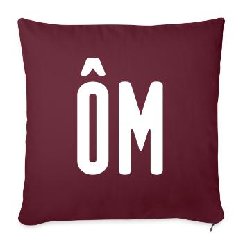 OM! Home! - Housse de coussin décorative 45 x 45 cm - bordeaux - Devant