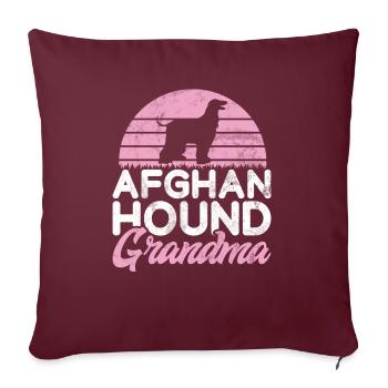 Afghan Hound Gifts - Sofa pillowcase 17,3'' x 17,3'' (45 x 45 cm) - burgundy - Front
