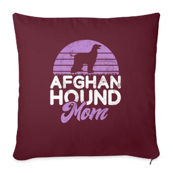 Cadeaux pour les chiens afghans - Housse de coussin décorative 45 x 45 cm - bordeaux - Devant