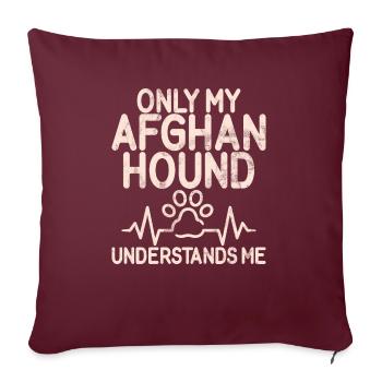 Afghan Hound Gifts - Sofakissenbezug 45 x 45 cm - Burgunderrot - Vorne