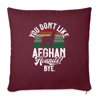 Afghan Hound Gifts - Sofakissenbezug 45 x 45 cm - Burgunderrot - Vorne