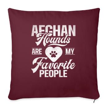 Afghan Hound Gifts - Sofakissenbezug 45 x 45 cm - Burgunderrot - Vorne