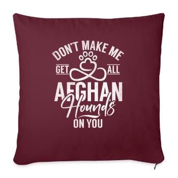 Afghan Hound Gifts - Sofakissenbezug 45 x 45 cm - Burgunderrot - Vorne