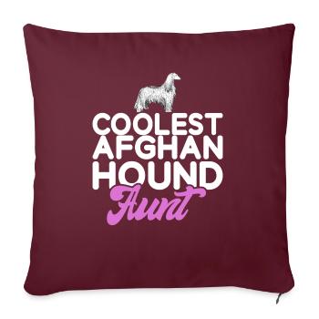 Afghan Hound Gifts - Sofa pillowcase 17,3'' x 17,3'' (45 x 45 cm) - burgundy - Front