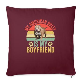 Cadeaux American Bully - Housse de coussin décorative 45 x 45 cm - bordeaux - Devant