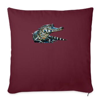 Art Polygonal Gavial Gavial - Housse de coussin décorative 45 x 45 cm - bordeaux - Devant
