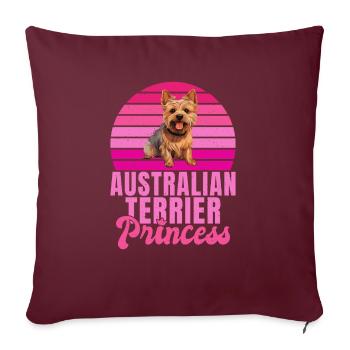 Cadeaux pour terrier australien - Housse de coussin décorative 45 x 45 cm - bordeaux - Devant