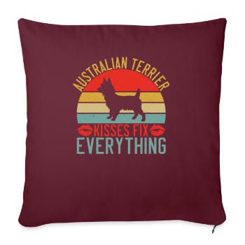 Cadeaux pour terrier australien - Housse de coussin décorative 45 x 45 cm - bordeaux - Devant