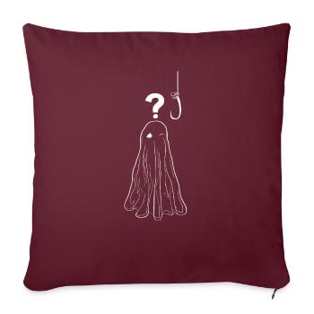 Appât fantôme Paranormal Chasseur de fantômes - Housse de coussin décorative 45 x 45 cm - bordeaux - Devant
