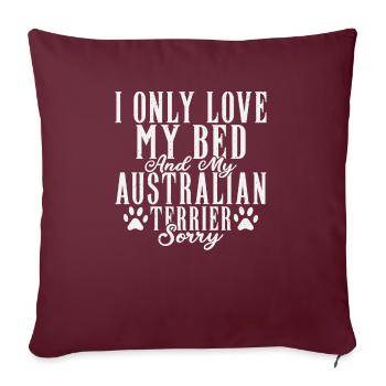 Cadeaux pour terrier australien - Housse de coussin décorative 45 x 45 cm - bordeaux - Devant