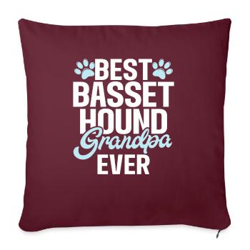 Cadeaux Basset Hound - Housse de coussin décorative 45 x 45 cm - bordeaux - Devant