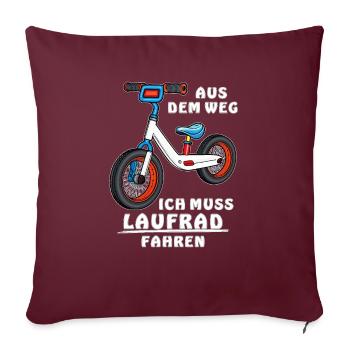 DOIT FAIRE DU VÉLO D’ÉQUILIBRE - Housse de coussin décorative 45 x 45 cm - bordeaux - Devant
