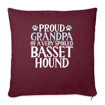 Cadeaux Basset Hound - Housse de coussin décorative 45 x 45 cm - bordeaux - Devant