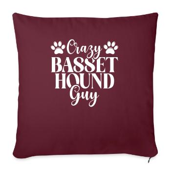 Cadeaux Basset Hound - Housse de coussin décorative 45 x 45 cm - bordeaux - Devant