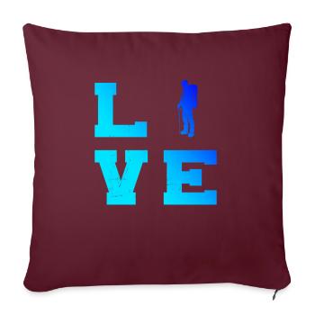 Bloc Bloc Grimpeur Bloc Escalade de bloc - Housse de coussin décorative 45 x 45 cm - bordeaux - Devant