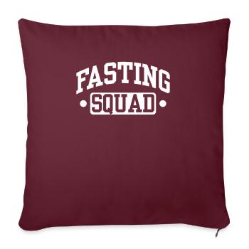 Jeûne intermittent Perte de poids - Housse de coussin décorative 45 x 45 cm - bordeaux - Devant