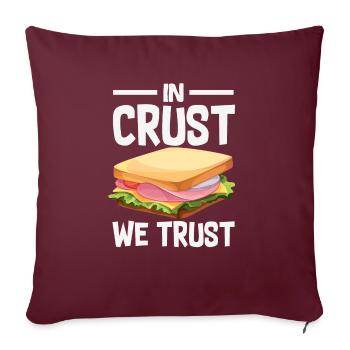 Sandwich Sandwich Snack Célébration - Housse de coussin décorative 45 x 45 cm - bordeaux - Devant