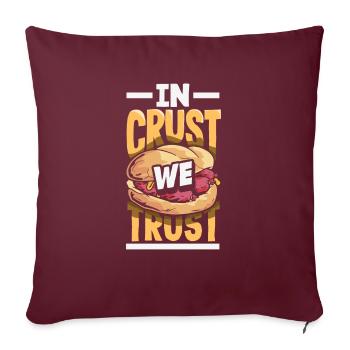 Sandwich Sandwich Snack Célébration - Housse de coussin décorative 45 x 45 cm - bordeaux - Devant