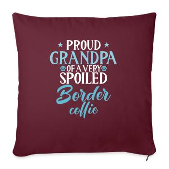 Border Collie Gifts - Sofa pillowcase 17,3'' x 17,3'' (45 x 45 cm) - burgundy - Front
