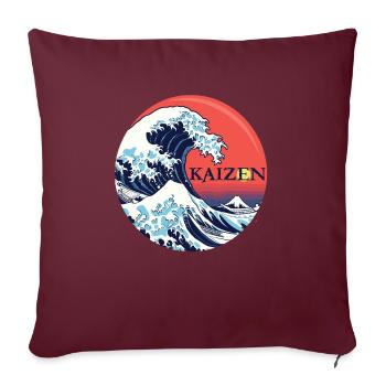 Hiragana Katakana Kaizen-methode Kaizen - Sofakissenbezug 45 x 45 cm - Burgunderrot - Vorne