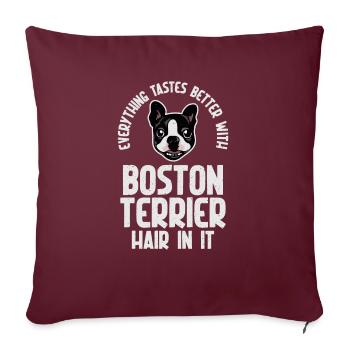 Boston Terrier Gifts - Sofa pillowcase 17,3'' x 17,3'' (45 x 45 cm) - burgundy - Front