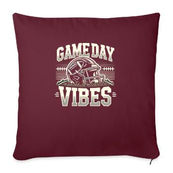 Game Day Vibes-fußballdesign - Sofakissenbezug 45 x 45 cm - Burgunderrot - Vorne