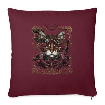 Steam Punk Art Funky Steampunk - Housse de coussin décorative 45 x 45 cm - bordeaux - Devant