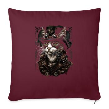 Steam Punk Art Funky Steampunk - Housse de coussin décorative 45 x 45 cm - bordeaux - Devant