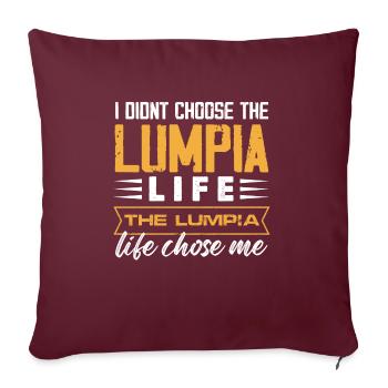 Je n’ai pas choisi le lumpia life Design - Housse de coussin décorative 45 x 45 cm - bordeaux - Devant