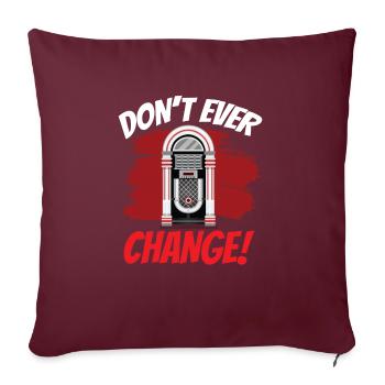 Karaoke Master Juke Box de musique rétro - Housse de coussin décorative 45 x 45 cm - bordeaux - Devant