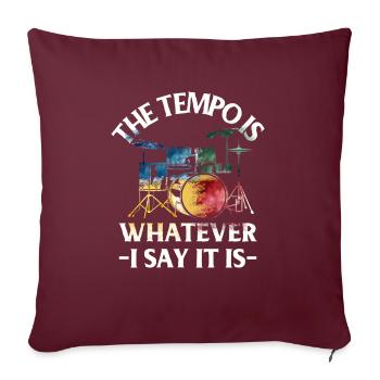 Tambours Baguettes Tambours Batteur Musique Groupe Rock - Housse de coussin décorative 45 x 45 cm - bordeaux - Devant