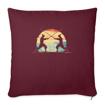 Arnis Eskrima Kali Fma - Housse de coussin décorative 45 x 45 cm - bordeaux - Devant