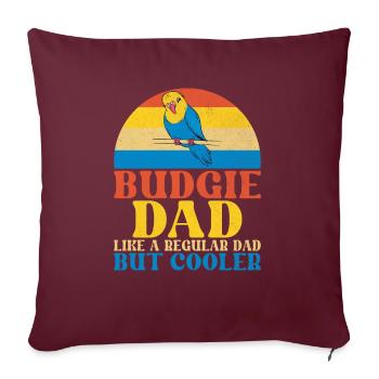 Budgie Gift - Sofa pillowcase 17,3'' x 17,3'' (45 x 45 cm) - burgundy - Front