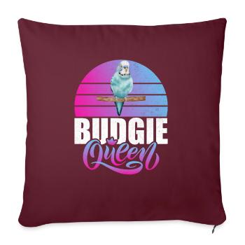 Budgie Gift - Sofa pillowcase 17,3'' x 17,3'' (45 x 45 cm) - burgundy - Front