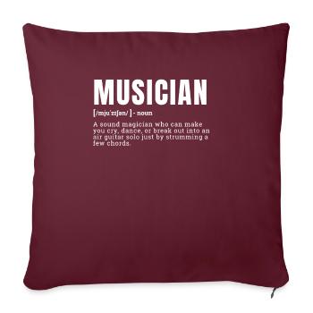 Funny Musician Definition Stylish Occupation - Sofakissenbezug 45 x 45 cm - Burgunderrot - Vorne