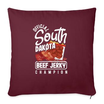 Boeuf Jerky Dealer Costume de Boeuf Jerky - Housse de coussin décorative 45 x 45 cm - bordeaux - Devant
