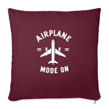 Airplane Mode On - Sofa pillowcase 17,3'' x 17,3'' (45 x 45 cm) - burgundy - Front