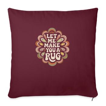 Tapis de bricolage Tapis drôle Tufting - Housse de coussin décorative 45 x 45 cm - bordeaux - Devant