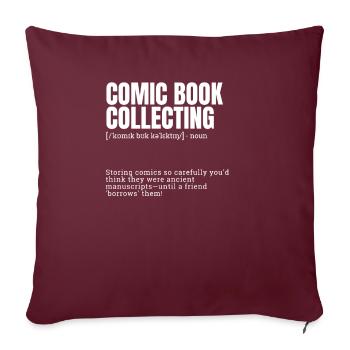 Bande dessinée collection Loisirs d’intérieur amusants Definit - Housse de coussin décorative 45 x 45 cm - bordeaux - Devant
