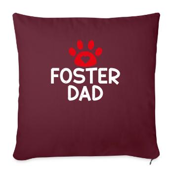 Cadeaux de sauvetage de chat - Housse de coussin décorative 45 x 45 cm - bordeaux - Devant