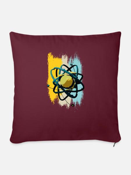 Atomkern, Physik, Wissenschaft - Sofakissenbezug 45 x 45 cm - Burgunderrot