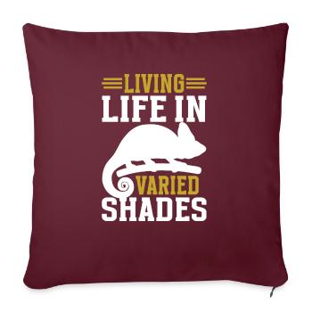 Cadeaux Caméléon - Housse de coussin décorative 45 x 45 cm - bordeaux - Devant